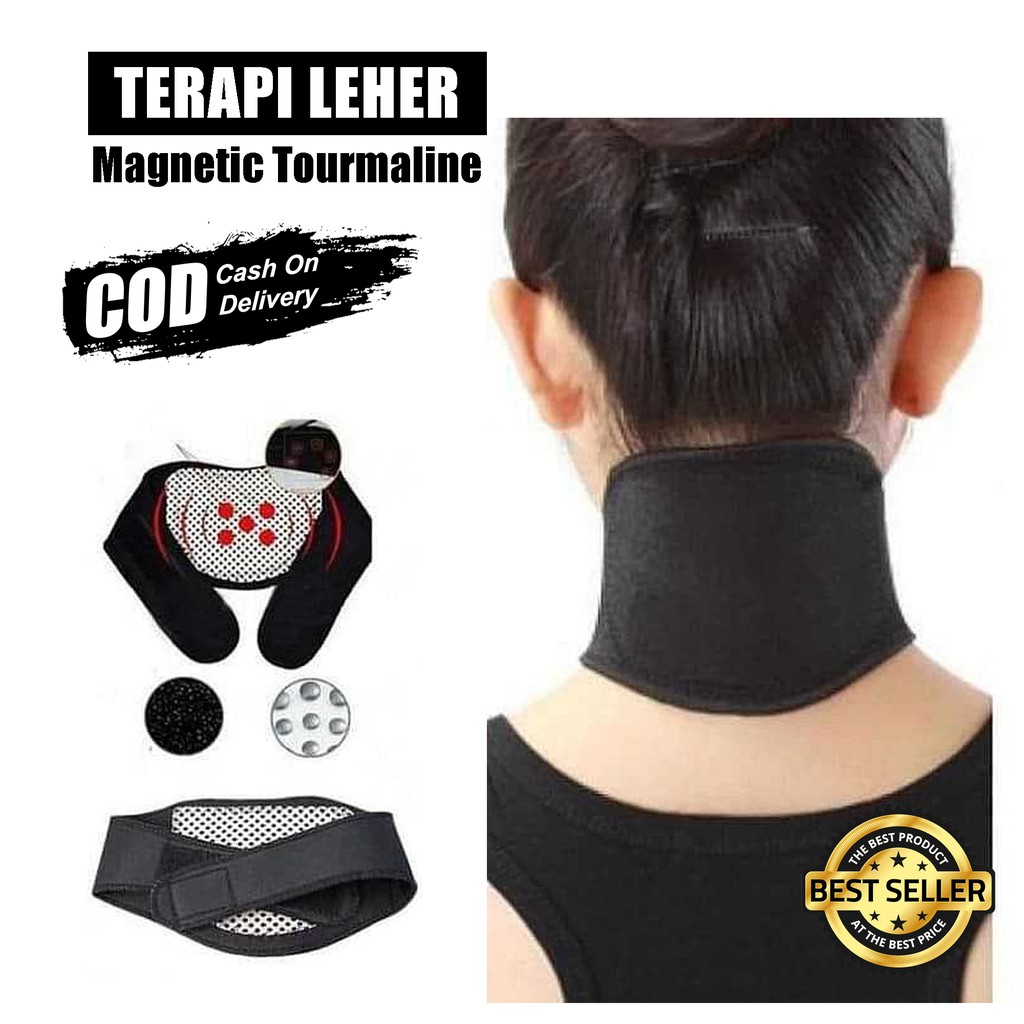 Terapi Leher Magnetic Tourmaline Pemanas Penghangat Leher Neck Magnetic