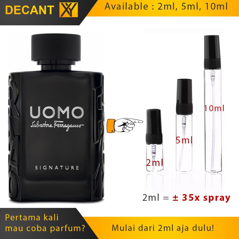 Jual Decant Parfum Original Salvatore Ferragamo Uomo Signature EDP Men Shopee Indonesia