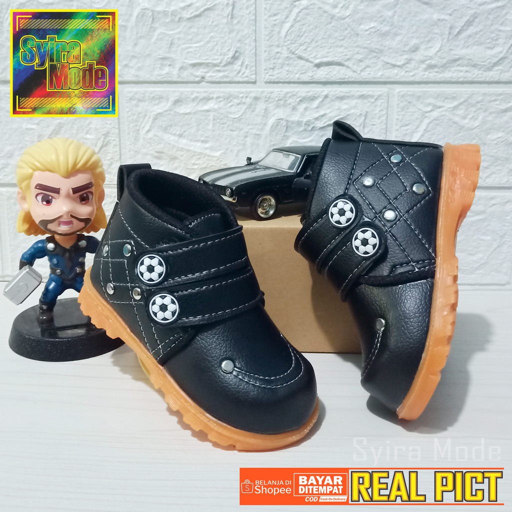 Sepatu Anak Laki-Laki / Sepatu Anak Usia 1 - 3 Tahun. Boot Cassual Prepet-2 (Motif Jahit)