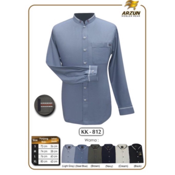 Terbaru Dan Terlaris Koko Pria Moderen Original Arzun. Koko Warna Premium Lengan Pendek Lengan Panja