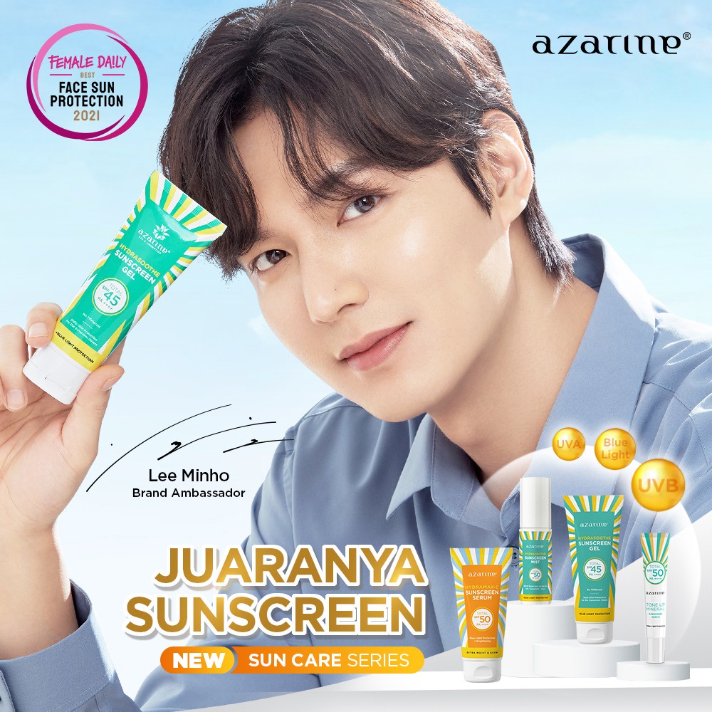 Azarine Hydrasoothe Sunscreen Gel SPF45 PA++++ 30 ml Melembapkan Kulit