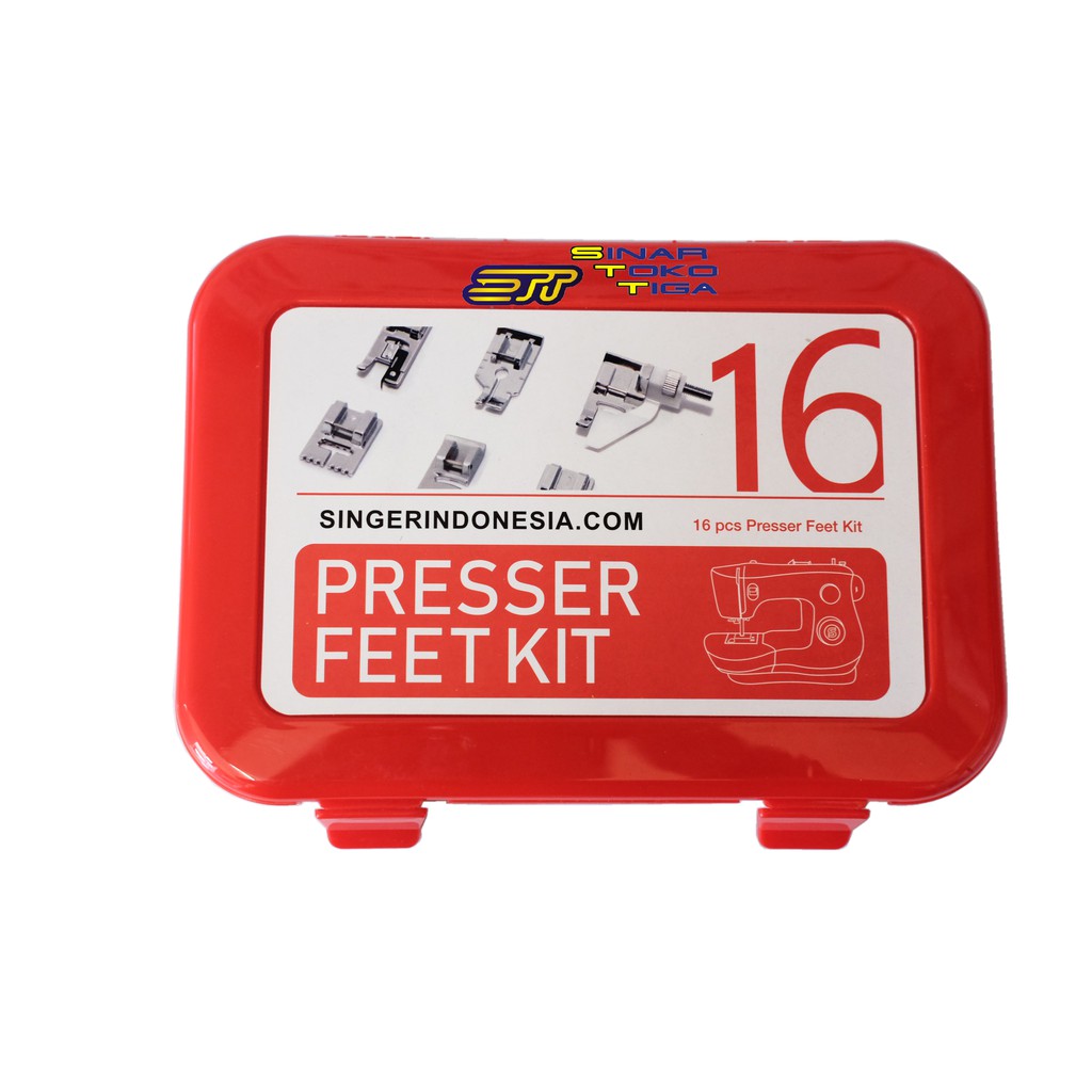 SEPATU SINGER SET 16 PCS MESIN JAHIT PORTABLE PRESSER FOOT 16PCS