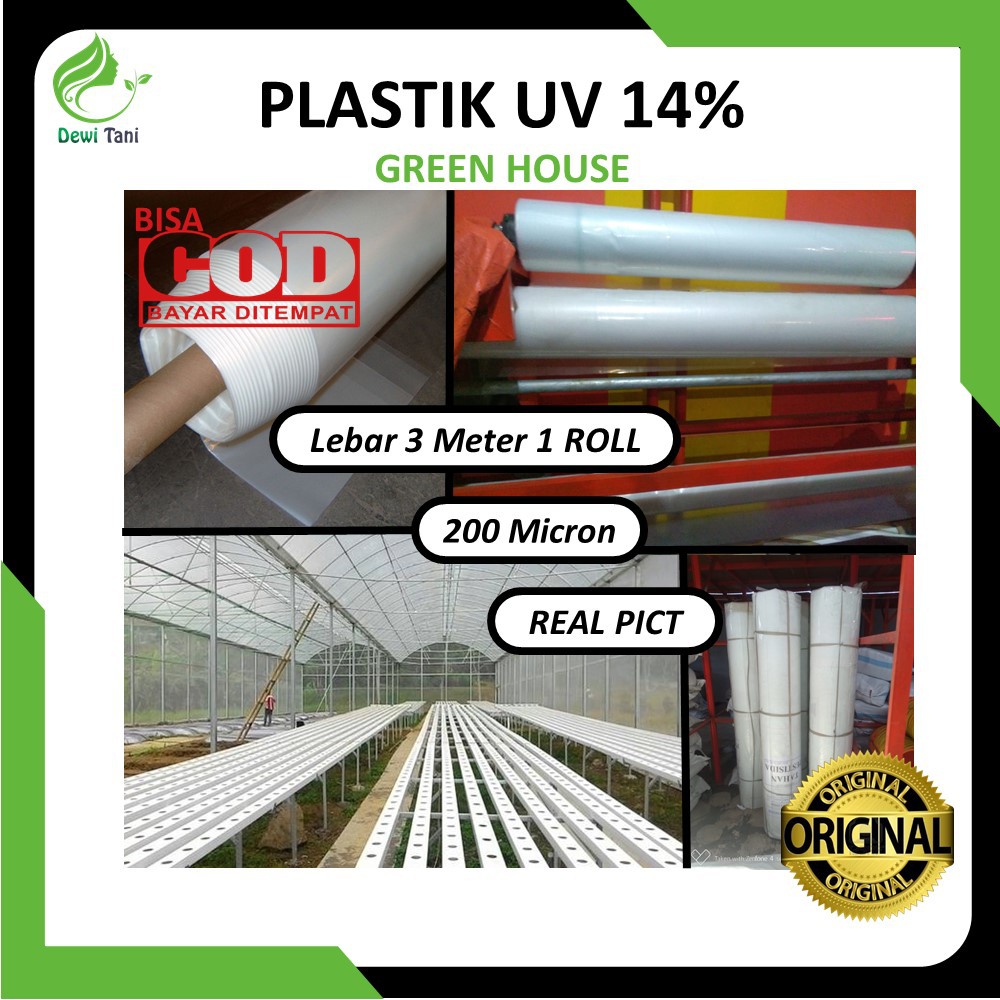 Plastik UV Green House Lebar 3 Meter ROLL 125 meter