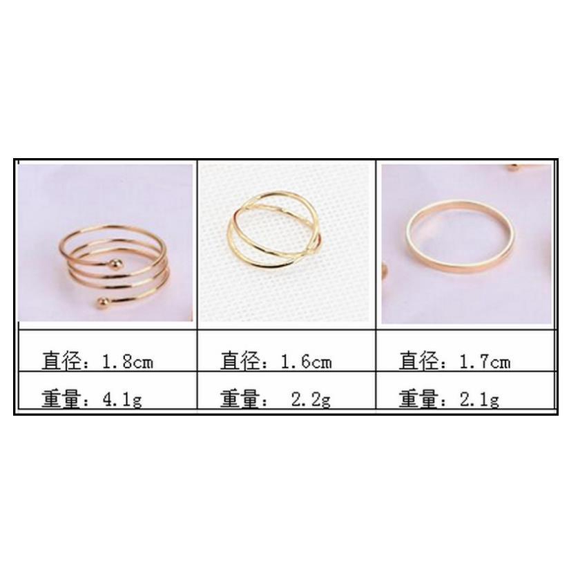 【TERSEDIA &amp; COD】6Pcs Cincin Retro Bahan Stainless Steel Untuk Hadiah Aksesoris Fashion