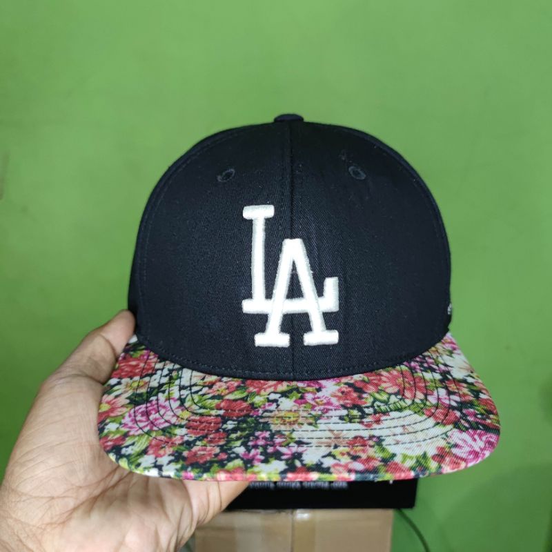 topi snapback mlb logo la second original cap ori rasa baru