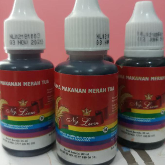 

31.87-Kue- Pewarna Merah Tua Ny Liem (Water Based) -Terlengkap-Termurah-Dijamin.