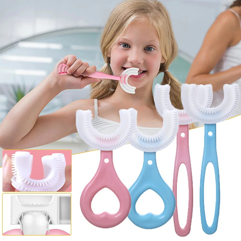 Sikat Gigi Anak Bentuk U Bahan Silikon Training Toothbrush / Tooth Brush Baby Silicon Lembut  Sikat gigi anak