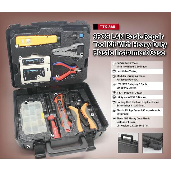 Goldtool TTK-368 Lan Basic Repair Tool Kit