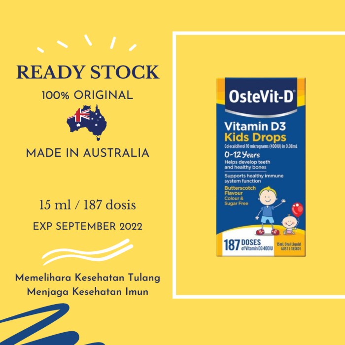 Vitamin Anak Ostevit-D Vitamin D3 Children'S Drops Australia Vit Anak -