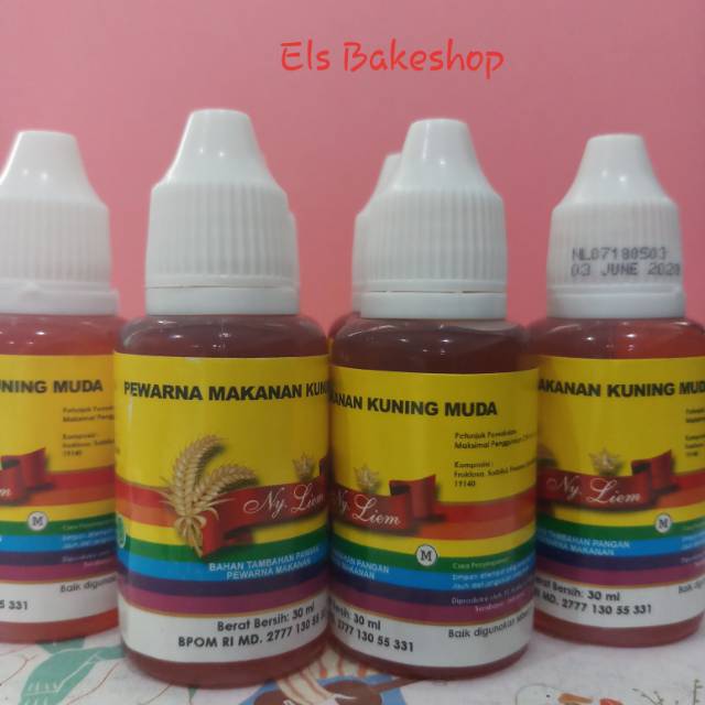

Pewarna makanan kuning muda Ny Liem 30ml
