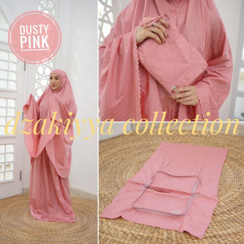 Sale Dzakiyya - Mukena Travel Dzakiyya Parasut Premium Adem Dan Stylish Mukena Traveling Pouch