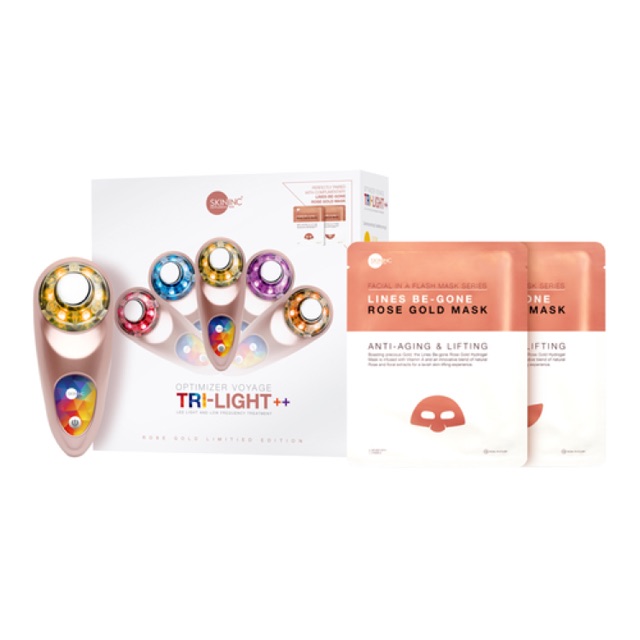SKIN INC Rose Gold Optimizer Voyage Tri-Light (Limited Edition)