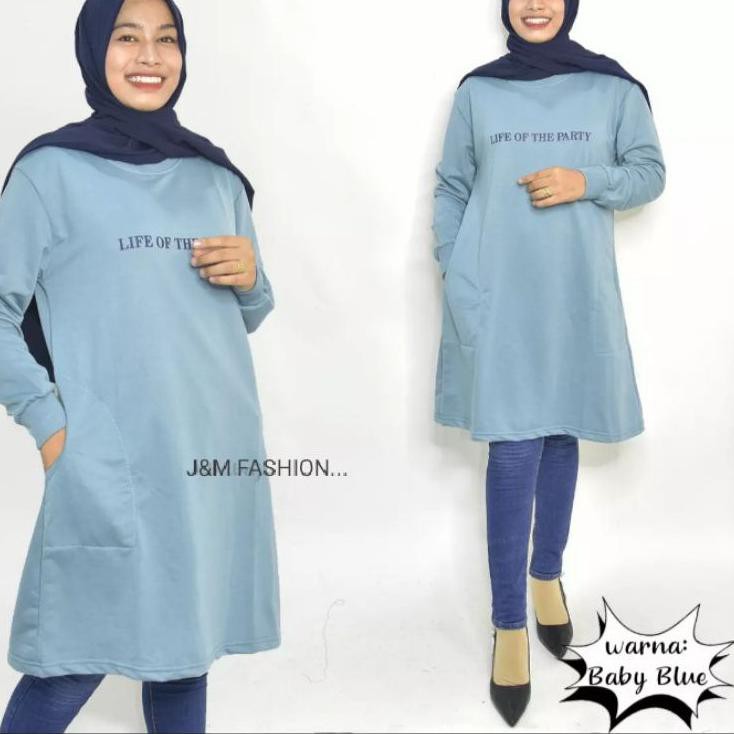SILAHKAN BELI TUNIK KAOS BABYTERRY IMPORT TERBARU..ATASAN MUSLIM WANITA .. MOTIF RANDOM ( KANTONG