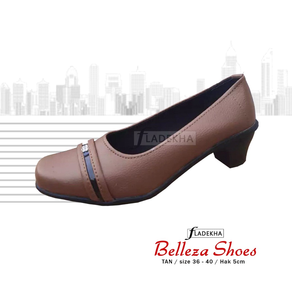 SEPATU KERJA WANITA/ SEPATU PANTOFEL WANITA HAK 5 CM BELLEZA TB 6