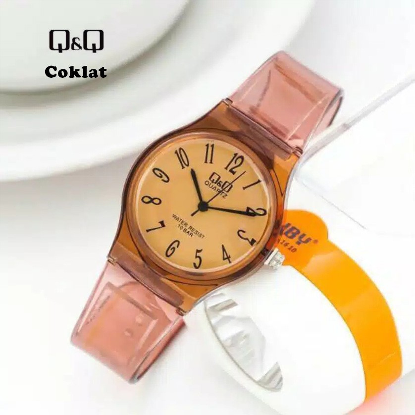 Jam Tangan Jelly Transparant Angka QQ Jam Tangan Fashion Cewek Bening 01-2