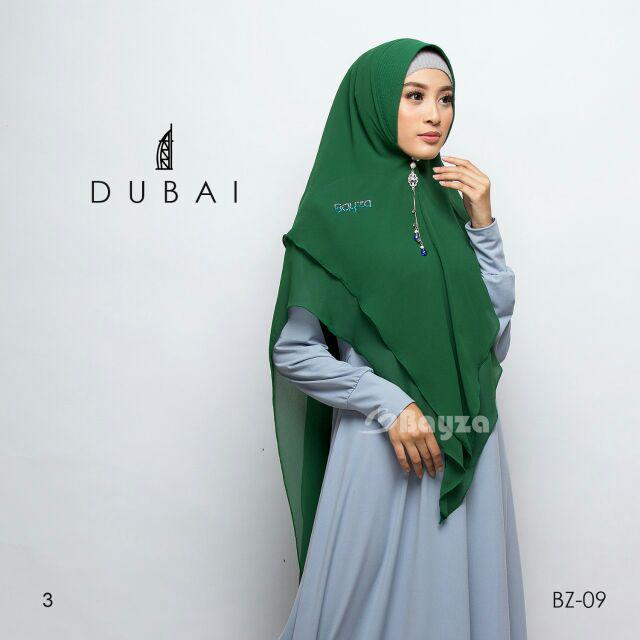 CLEARANCE SALE !!! Khimar Dubai ORIGINAL BAYZA HIJAB-ijo botol