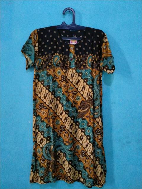 DASTER BATIK LENGAN PENDEK BAHAN SANTUNG SALE 110RIBU DAPAT 4