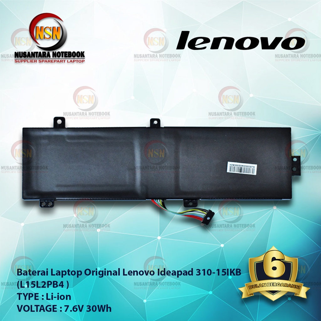 Baterai Original Laptop Lenovo Ideapad 310-15IKB/L15L2PB4