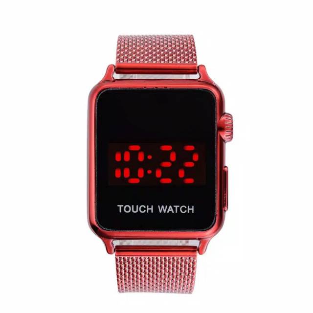 Jam Tangan Pria/Wanita Anti Air Touch Screen Digital Strap Rubber Pasir