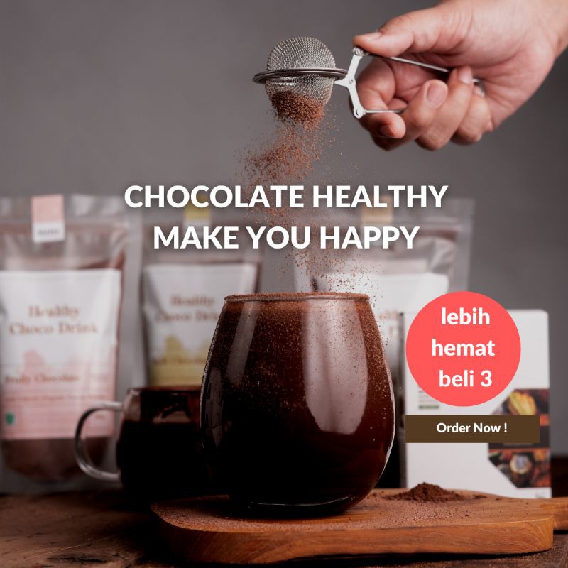 

MAKOKA HEALTHY Chocolate Drink Size 200gram - Cokelat bubuk sehat - Cocoa Powder Organik