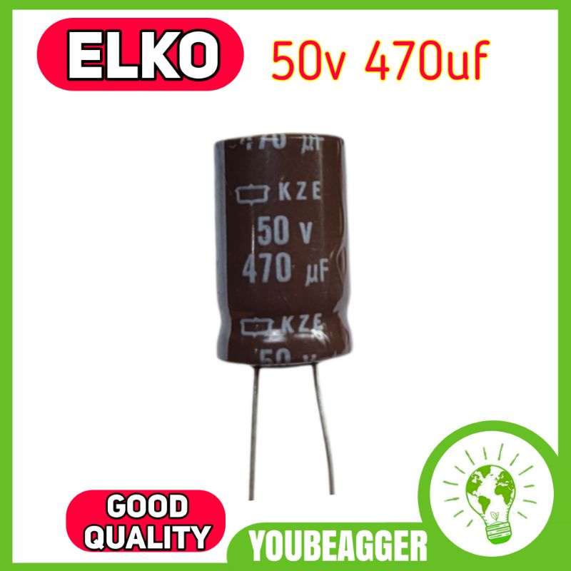 Elko 50v 470uf kapasitor