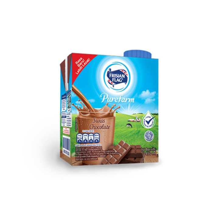 Frisian Flag Susu UHT  Swiss Chocolate 450 mL