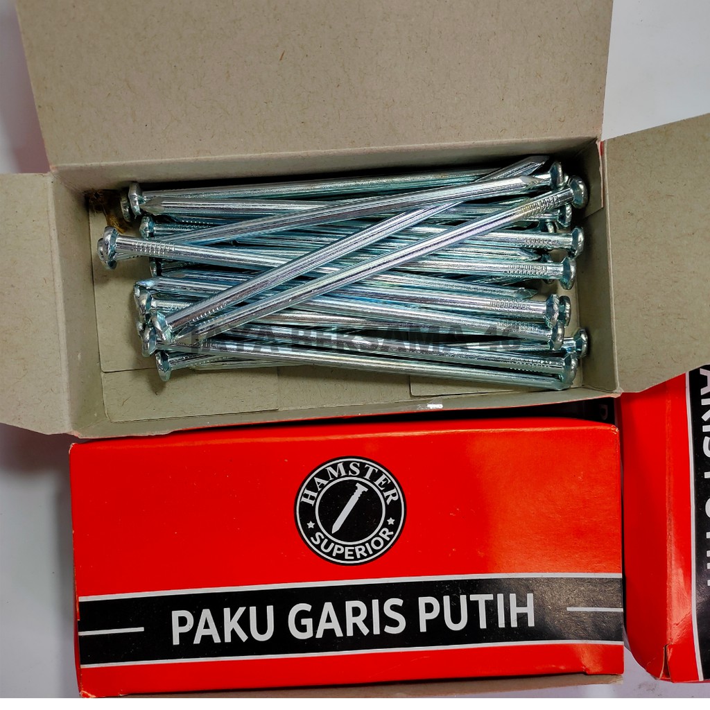 PAKU BETON DN HAMSTER / PAKU TEMBOK / PAKU GARIS / PAKU BETON PUTIH GALVANIS / ANEKA UKURAN