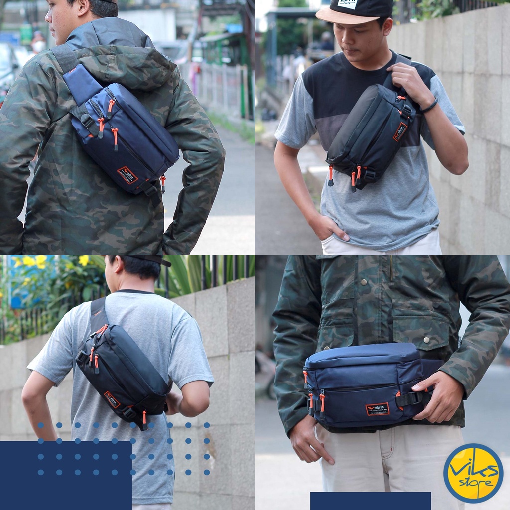 Tas Pinggang Pria Cowok Elbrus Tas Sunmori Original Selempang Waistbag Besar Casual Premium Multifungsi Lokal