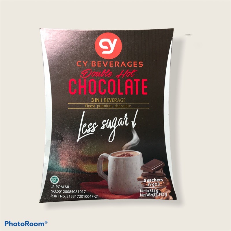 Cy Beverages Double Hot Chocolate Less Sugar 3 in 1