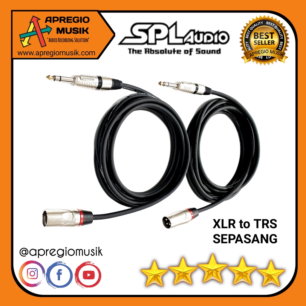 Kabel Analyzer Speaker SPL AUDIO TRS to XLR Low Noise SEPASANG