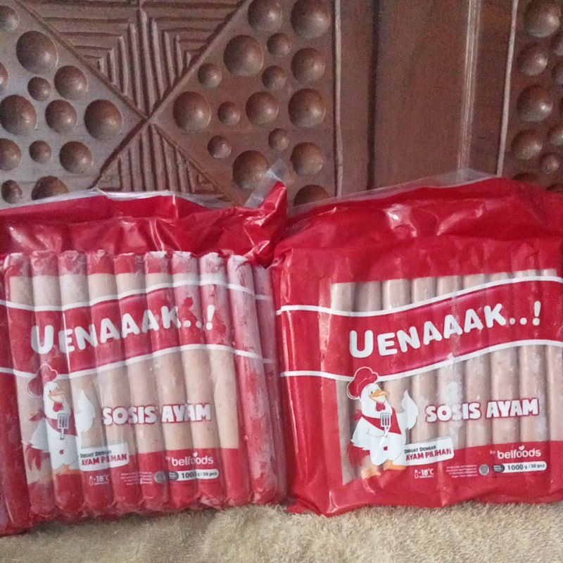 

Belfoods uenak sosis ayam 1000gr/30pcs