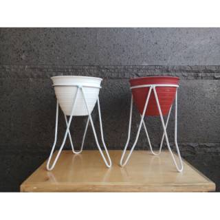  Rak  standing pot  bunga alien mini  kaki lengkung diameter 