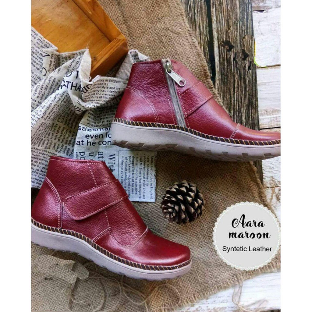 Sepatu Boots Wanita Original Etnikshoes Amelia Boots Kerja