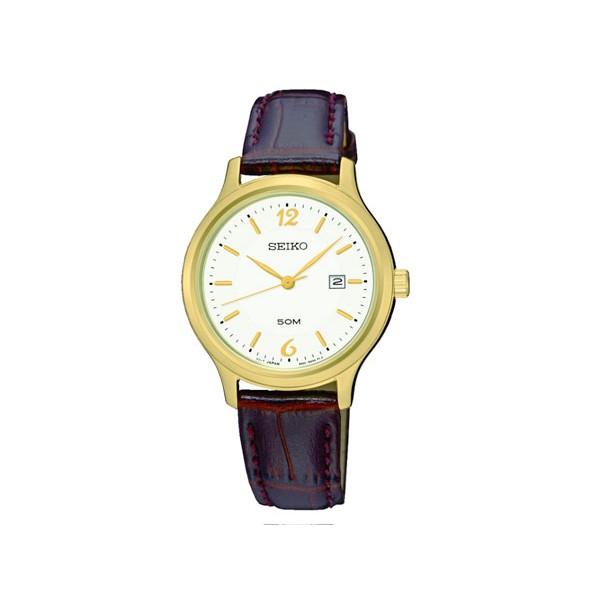 Seiko Ladies SUR790P1 Quartz Gold Polished Case | Jam Wanita SUR 790