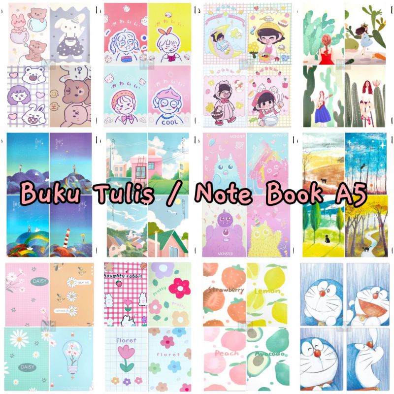 

Buku Tulis / Catatan / Notebook A5 Sampul Gambar Lucu Bagian 1