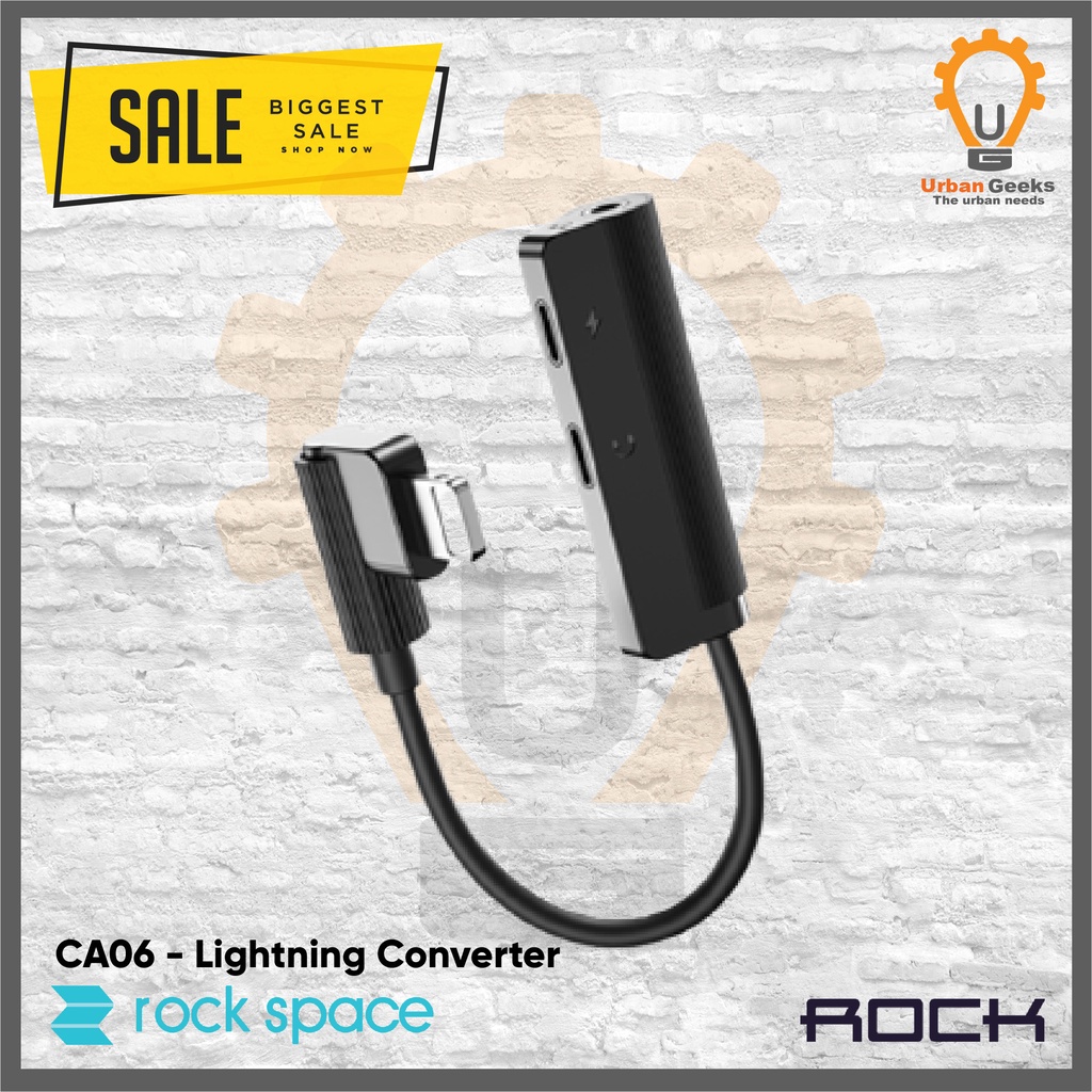 Charging &amp; Adapter Audio Lightning 3 in 1 Rockspace CA06