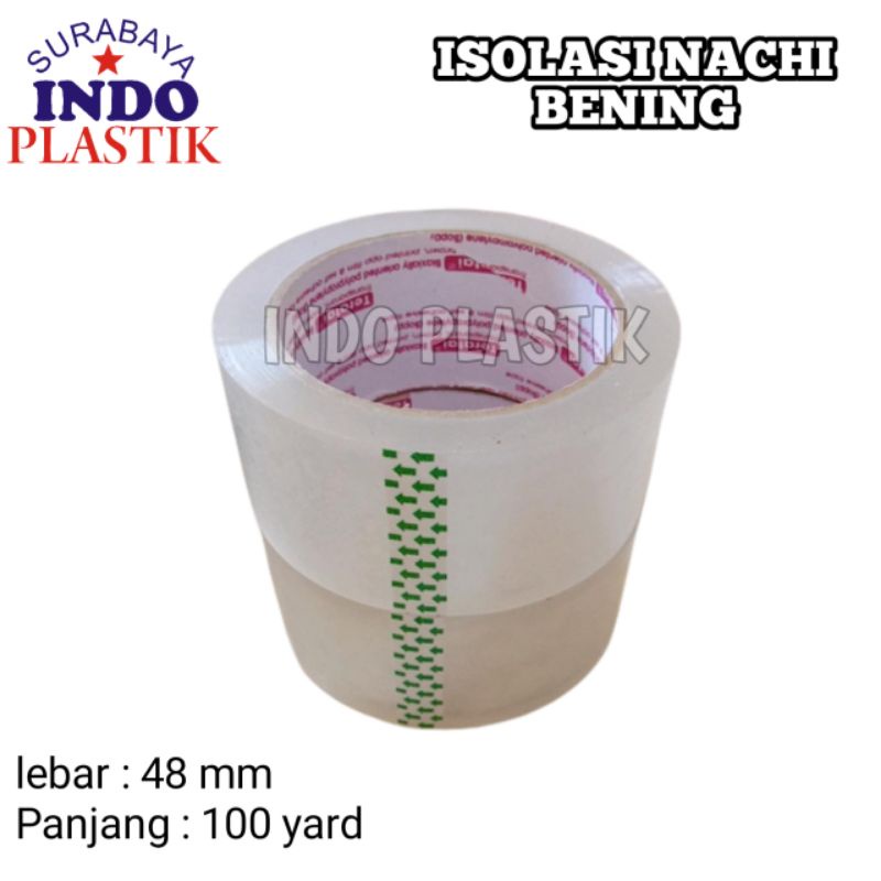

ISOLASI SELOTIP LAKBAN BENING LAKBAN NACHI ASLI ORI 48 MM 2" 100 YARD