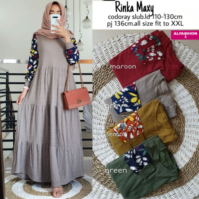 Pakaian Wanita maxy Dress Rinka