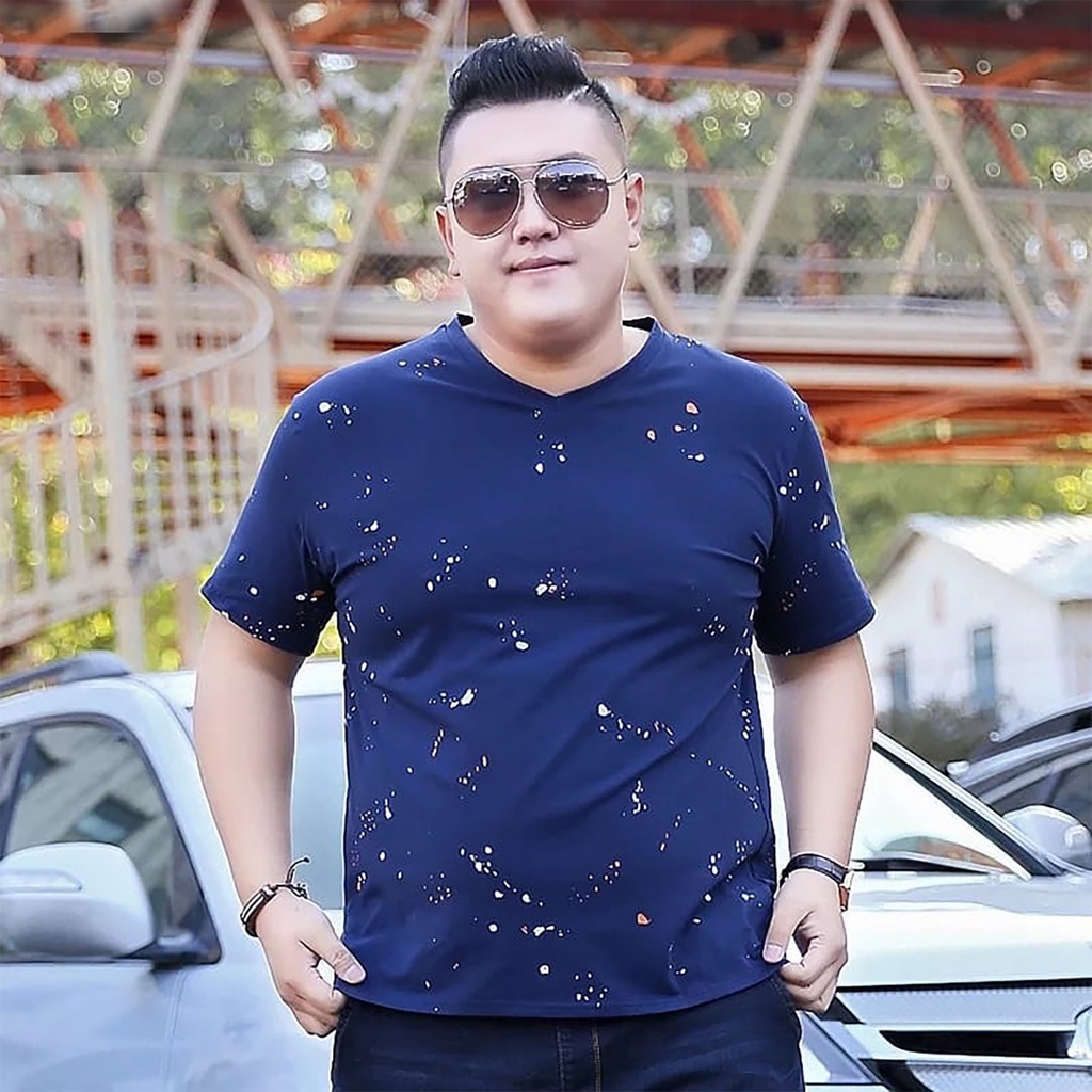 Baju Pria Kaos Vneck Lengan Pendek Kaos Demos Ukuran Jumbo size XXL