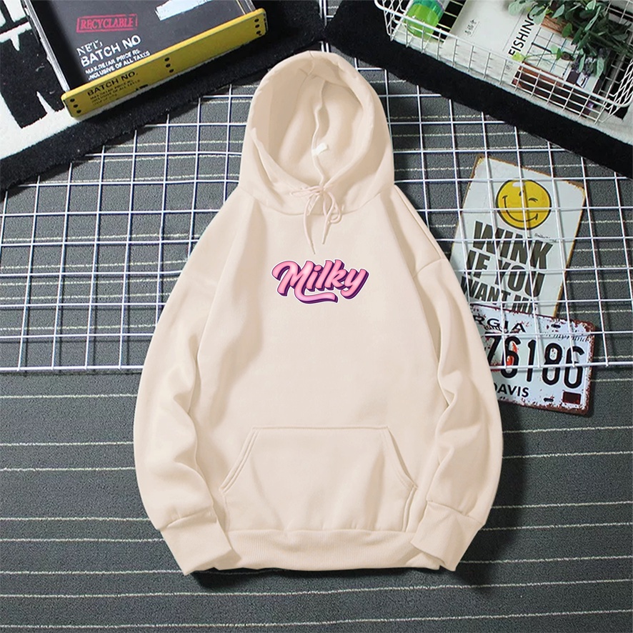 Sweater hoodie wanita MILKY baju cewek hodie keren