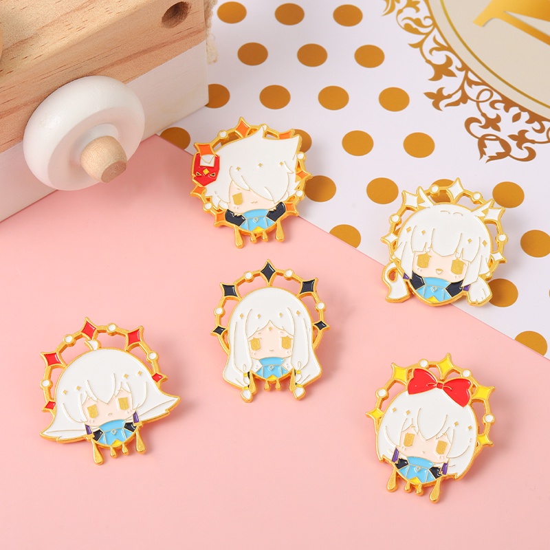 Bros Pin Enamel Desain Karakter Kartun Game of Game Peripheral Sky 6 Gaya Untuk Hadiah