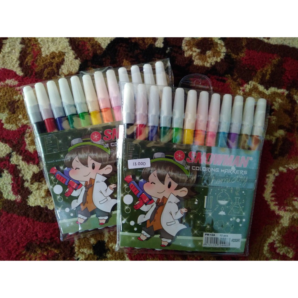 

Spidol Snowman Kecil 12 Warna