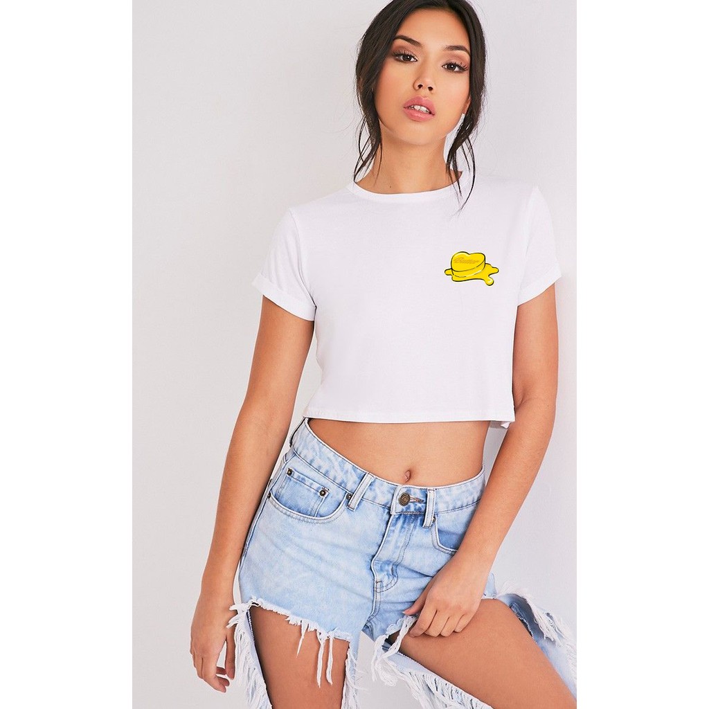 YOURSTYLE1119 - CROP KARAKTER BUTTER MELT POCKET ALL SIZE KEKINIAN KAOS CROP TOP