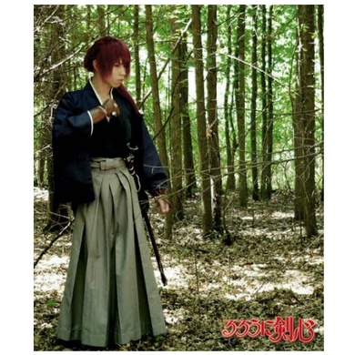 YUKATA HAKAMA KIMONO COSTUME SAMURAI X KENSHIN BAJU TRADISIONAL JEPANG all size