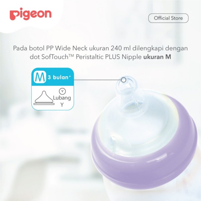 Pigeon Disney Botol Susu PP Clear Wide Neck 240 ml - Mickey Mouse