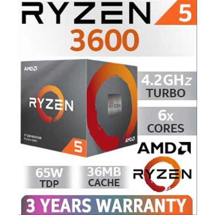 PROCESSOR AMD RYZEN 5 2600 3.4~3.9 GHZ 2 GEN (AM4/16MB/NO GPU/PCIe 4.0) 6 CORE