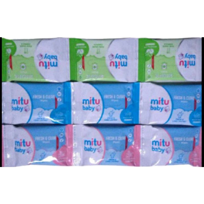 TISSUE MITU BASAH 1RENCENG ISI 12 SACHET PERSACHET ISI 4SHEETS