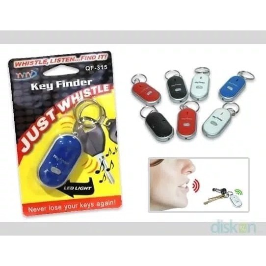 Gantungan Kunci Siul Anti Hilang Lupa Key Finder Keychain Senter LED