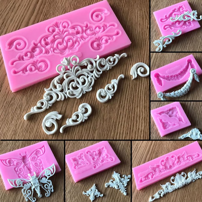 3D Silicon Mold Fondant Cake Decoration - Lace