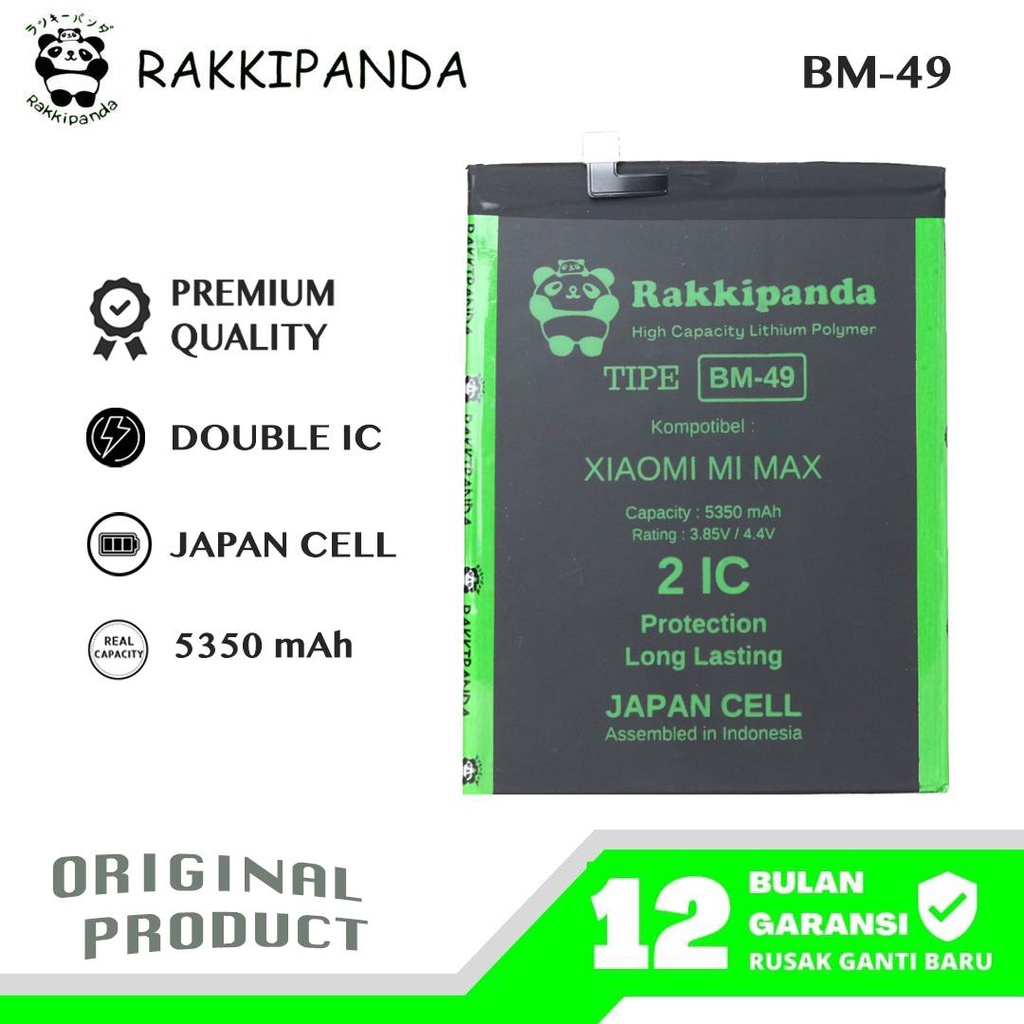 (R/K)- RakkiPanda - BM49 BM 49 Mi Max Batre Batrai Baterai